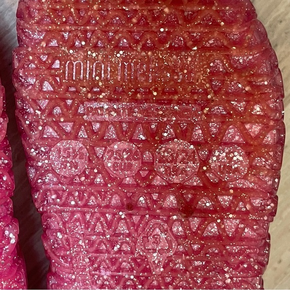 Mini Melissa Campana Mary Jane Toddler Flats Ballerinas 32995 with Box Glitter 9 - Picture 12 of 13